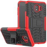 Samsung Galaxy J4 hoesje - Schokbestendige Back Cover - Rood