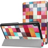 Lenovo Tab 4 8.0 Plus hoes - Tri-Fold Book Case - Blocks