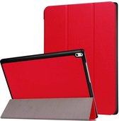 Tablet hoes geschikt voor Tablet hoes geschikt voor Lenovo Tab 4 10- Tri-Fold Book Case Rood