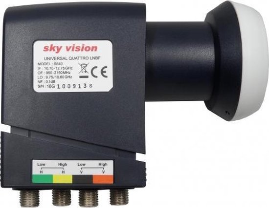 Inverto OPN ULTRA SNL412 IDLT Low Noise Block downconverter (LNB) 10.7 11.7 GHz Black, Grey