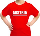 Austria / Oostenrijk supporter t-shirt rood voor kids XS (110-116)