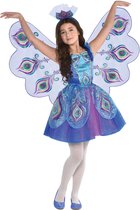 AMSCAN - Wonderlijke pauw kostuum voor meisjes - 128/134 (8-10 jaar)