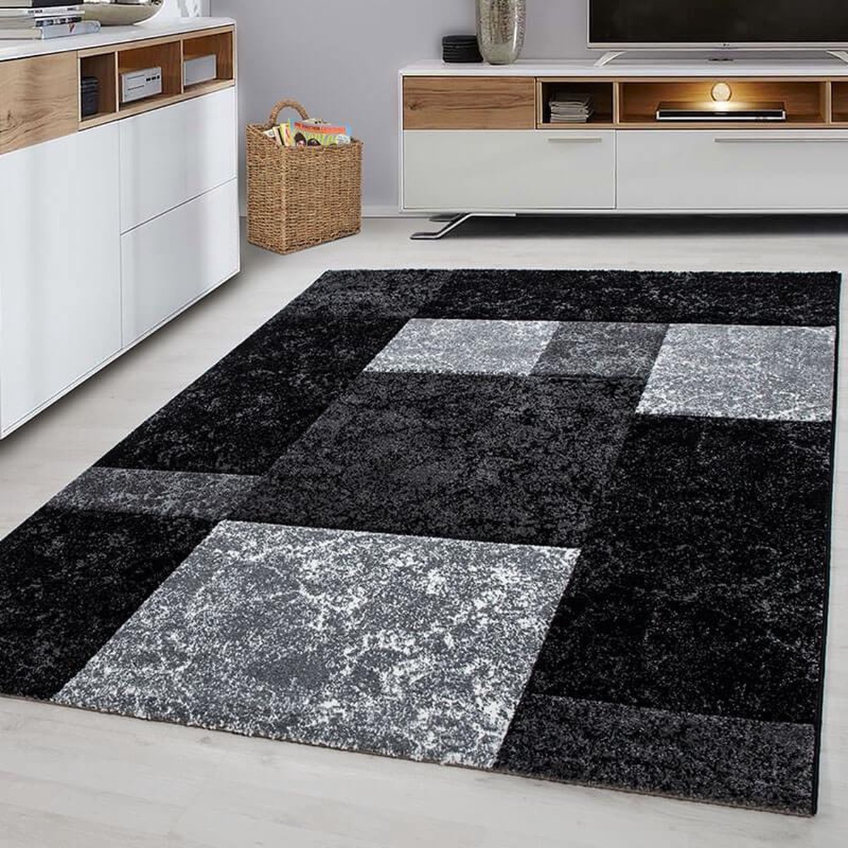 Ayyildiz Vloerkleed Hawaii Black 1330 (80x300) Zwart