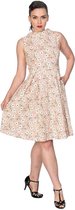 Dancing Days Flare jurk -XL- FRESH BLOOM PRINT Roze