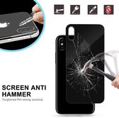 ZwartTempered Glass Back Cover Screenprotector iPhone X / Xs