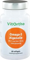 VitOrtho Omega-3 Algenolie - EPA 75 mg | DHA 150 mg vegan (60vc)