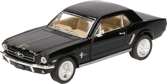 Beschrijvend patrouille Neerwaarts Modelauto Ford Mustang 1964 zwart 13 cm - speelgoed auto schaalmodel |  bol.com