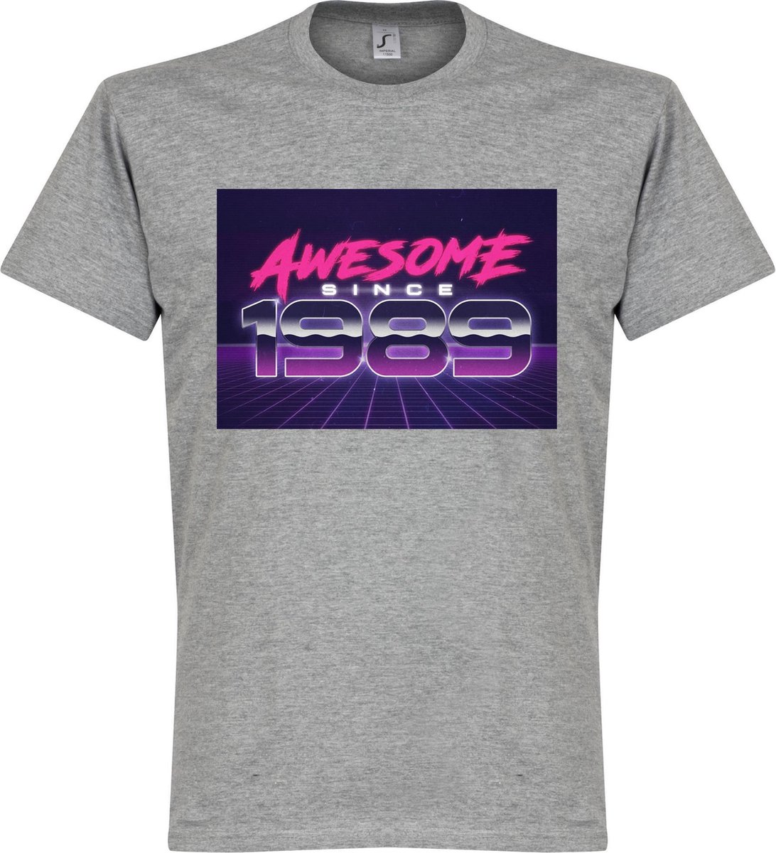 Awesome Since 1989 T-Shirt - Grijs - 4XL