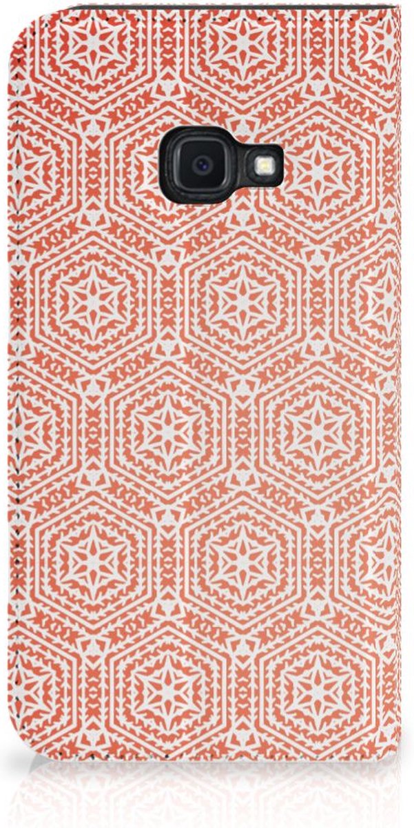 Samsung Galaxy Xcover 4s Hoesje met Magneet Pattern Orange