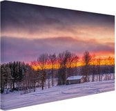 Twilight Lowland in Sweden Toile 30x20 cm - petit - Tirage photo sur toile (Décoration murale salon / chambre)