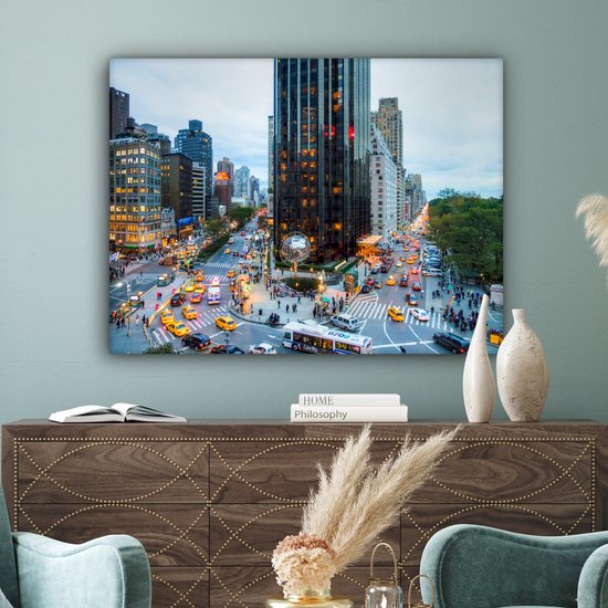 Broadway et Central Park West Canvas 120x80 cm - impression photo sur toile peinture Décoration murale salon / chambre à coucher) / Villes Peintures Toile