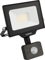Ledvion LED Breedstraler met bewegingssensor, 20 Watt Osram LED Breedstraler, 6000K, 2200 lumen, IP44, Incl. Snelaansluiting & 2 jaar garantie