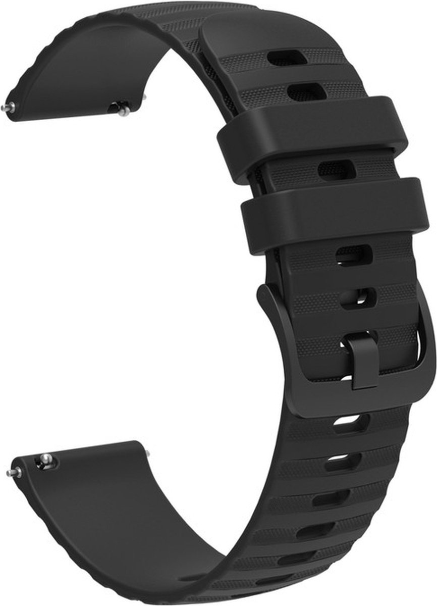 Siliconen bandje - geschikt voor Polar Ignite / Ignite 2 / Ignite 3 (Titanium) / Pacer / Unite - zwart