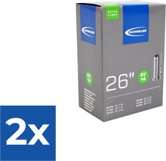 Schwalbe Fahrradschlauch 40/60-559, AV14 Ventil 40 Mm – Leicht, Langlebig, Für Reifenbreiten 40-60 Mm