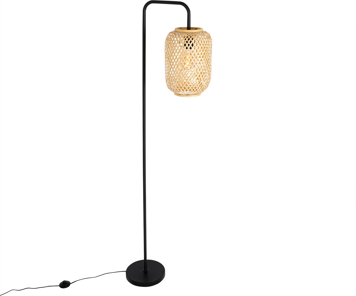 QAZQA yvonne - Oosterse Vloerlamp - Naturel thumbnail 4