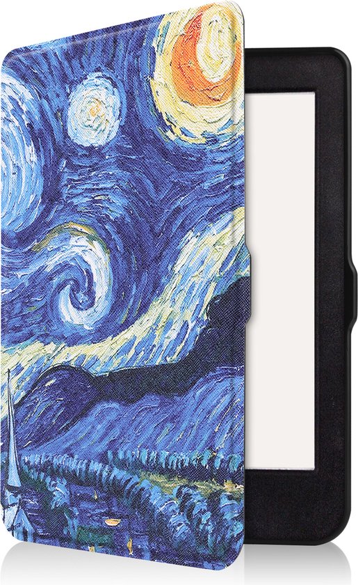 Hoesje Geschikt voor Kobo Nia Hoes Book Case - Hoes Geschikt voor Kobo Nia Hoesje Book Cover Met Screenprotector - Sterrenhemel van Hoesje  — afbeelding 3