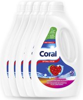 Coral Lessive Liquide pour linge coloré - Colour Optimal 5 x 40 Lavages - Pack économique