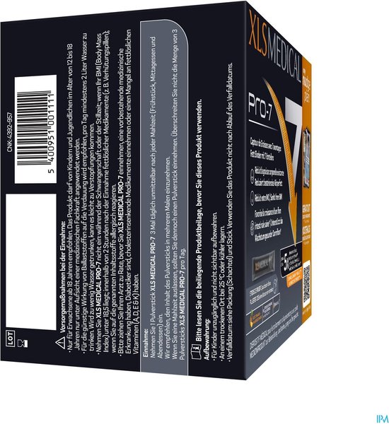 XLS Medicall® Pro-7 poedersticks – Gewichtsverlies & 7 klinisch bewezen voordelen - XL-S Medical