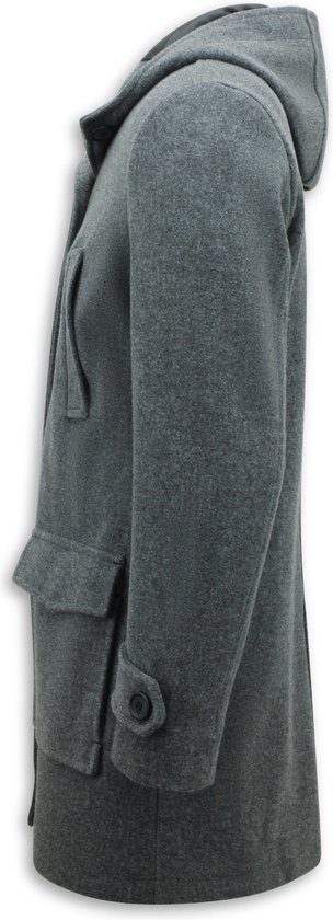 Manteaux ajusté veste homme hiver avec capuche -8931- Grijs