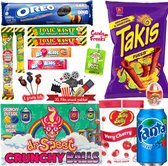 Snackbox 14 Delig 'The Movienight' - Met Gratis Lolly - Amerikaans Snoep - Snoep box - American Candy - snoep pakket - Snacks - Usa snoep - Amerikaans snoep box - Amerikaanse snacks - Cheetos - moviebox - Movie night - Sinterklaas en kerst cadeau