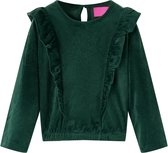 vidaXL-Kinderblouse-met-ruches-92-donkergroen