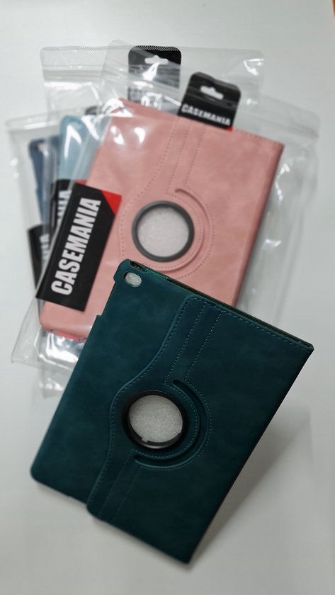 Casemania Étui pour Samsung Galaxy Tab A9 Plus (11 pouces 2023) Pink - Étui rotatif pour tablette