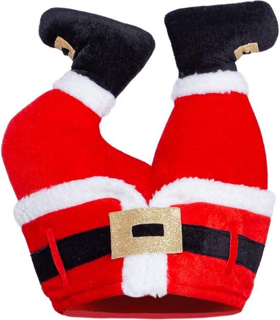 2 chapeaux de pantalons de Père Noël et Elf pour une décoration de chapeau de fête de Noël amusante et festive, une faveur de fête d'hiver, des décorations de Noël, des accessoires de costume.