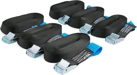 Spanbanden 25 mm blauw met klemsluiting