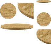 vidaXL Plateau de table en chêne - Diamètre 400 mm - Couleur bois naturel - Partie de table
