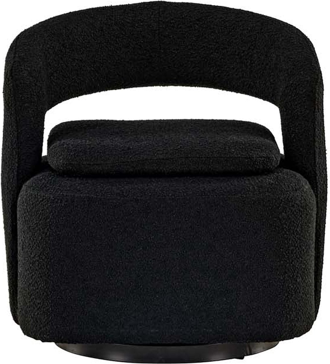 Laurel fauteuil draaifunctie zwart.