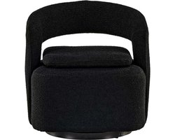 Laurel fauteuil draaifunctie zwart.