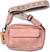 Lundholm tassen dames schoudertas dames crossbody tas roze - telefoontasje dames - cadeau voor haar - vrouwen cadeautjes tip - tassenriem dames bag strap | Scandinavisch design - Sandviken serie