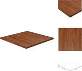 Plateau de table The Living Store - Chêne Massief - Carré - 70 x 70 x 2,5 cm - Marron foncé