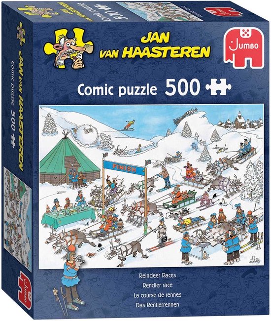 Jan van Haasteren Rendier Race puzzel - 500 stukjes - Jan van Haasteren