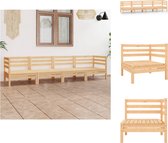 vidaXL Lounge set - massief grenenhout - 63.5 x 63.5 x 62.5 cm - middenbank - hoekbank - Tuinset