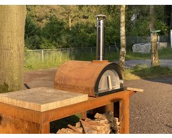 BEEK - Corten 70 - pizzaoven - houtgestookt - Cortenstaal - tot 2 pizza's tegelijk
