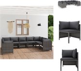vidaXL Poly Rattan Loungehoek - Grijs - 60x60x60 cm - Comfortabele loungeset met stalen frame bedekt met PE-rattan - Afneembare en wasbare kussenhoezen - Lichtgewicht en modulair ontwerp - Weersbestendig - Montage vereist - vidaXL - Tuinset