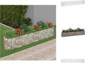 vidaXL Gabion Plantenbak - 330x50x50 cm - Gegalvaniseerd IJzer - Bloempot