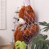 Macrame Plush Toy Net or Hammock, Just One Hook, Convenient for Corners, Walls and Ceilings, Hanging Stuffed Toys