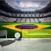 Fotobehangkoning - Behang - Vliesbehang - Fotobehang - Braziliaans Stadion - 250 x 175 cm