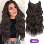 SassyGoods® Premium Hair Extensions - Chocolade Bruin Golvend - Extension - Haarstuk - 50 cm