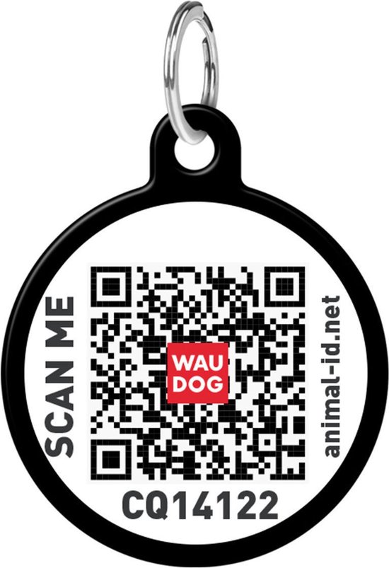 Harnais / Harnais pour chien WAUDOG Graffiti - Nylon - Étiquette QR gratuite - Largeur : 15 mm - Tour de poitrine : 40 - 55 cm (MERCI DE MESURER AVANT DE COMMANDER)