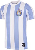 COPA - Maradona X COPA Argentina 1986 Retro Voetbal Shirt - S - Wit; Blauw