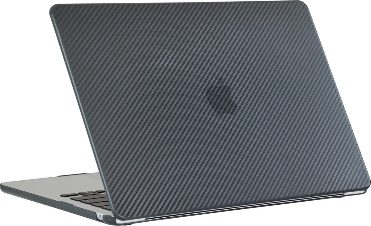 Mobigear Carbon Case geschikt voor Apple MacBook Air 15 inch A2941 (2023) Hoes Hardshell MacBook Case - Zwart