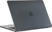 Mobigear Laptophoes geschikt voor Apple MacBook Air 15 Inch (2023-2024) Hoes Hardshell Laptopcover MacBook Case | Mobigear Carbon - Zwart - Model A2941