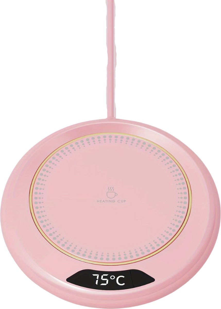 Cup Warmer - Mok Warmer - Mug Warmer - Koffie Warmer - Verwarmde Onderzetter - Koffie Warmhouder - Koffiekop Verwarmer - Kop Warmer - USB - Kopjes - Thee - Roze