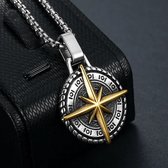 Collier Boussole Argent Sterling S925 - Pendentif Guidage - Cadeau