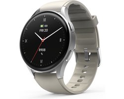 Hama Smartwatch 8900 GPS AMOLED 1.32 Zilverkleurig/Beige