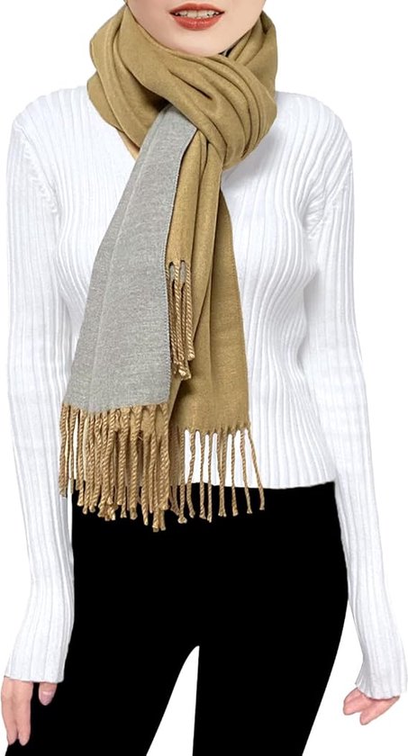 RIIQIICHY Elegante sjaal voor dames – Zachte lange pashmina omslagdoek – Perfect voor bruiloft, avondjurk of feest – Zwart