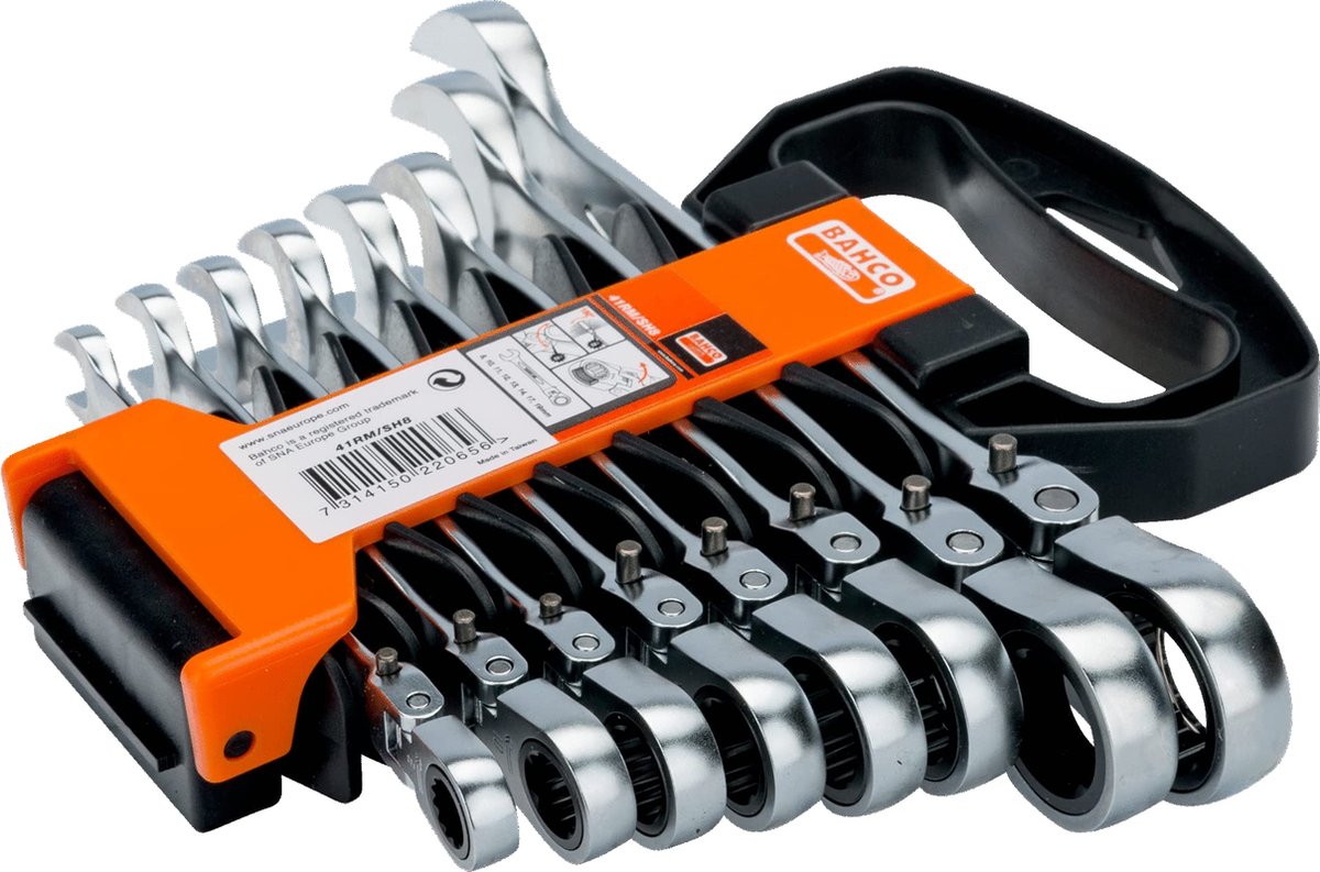 Bahco 1RM/SH12 Steek-ringratelsleutel Sleutelbreedte (metrisch) 8 - 19 mm